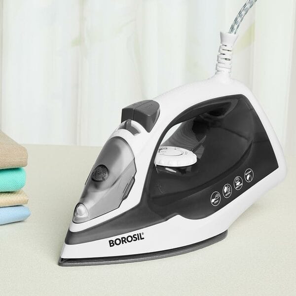 Buy Borosil SmartPress 1380W Steam Iron | Quick Heating | Anti-Drip | Non-Stick Soleplate on EMI