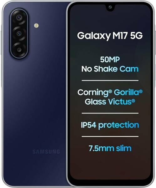 Buy Samsung Galaxy M17 5G (Sapphire Black, 128 GB)  (4 GB RAM) on EMI
