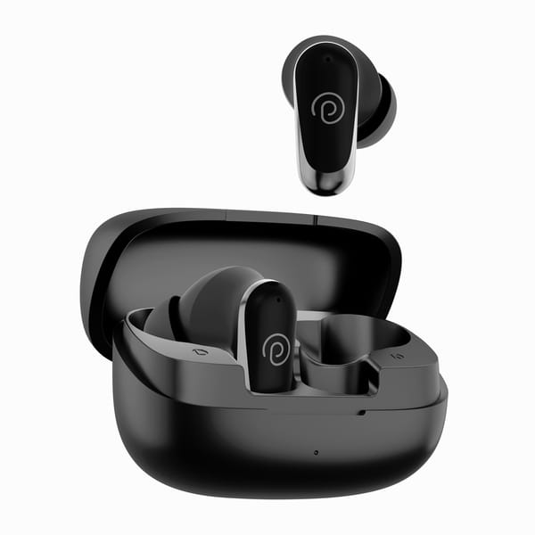 Buy pTron Bassbuds Zen TWS Earbuds w/ 35dB ANC, Quad MEMS Mic, ENC Calls, 55Hrs Playtime, Custom EQ, App Support, Bluetooth v6.0, Dual-Device Pairing, 40ms Low-Latency, IPX5, 13mm Driver (Black) on EMI