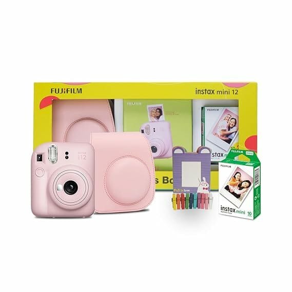 Buy Fujifilm Instax Mini 12 Happiness Box Pink EX D (16791352) on EMI