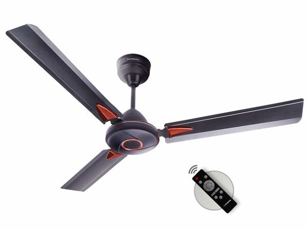 Buy Longway Aero 1200 mm BLDC Ceiling Fan with Remote Control | BEE 5 Star Rated Energy Efficient | Ultra High Speed 3 Blade Anti-Dust Decorative Ceiling Fan (Smoked Brown, Pack of 1) on EMI