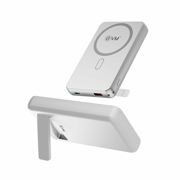 Buy EVM EnMag Ace P0301 10000mAh Power Bank – 15W Wireless Charging, 22.5W Fast Charging, Magnetic Compatible-(EVM P0301-White)-2 Year Warranty on EMI