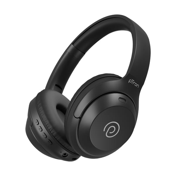 Buy pTron Studio Classic w/ 75Hrs Playtime, Wireless Over Ear Headphones w/HD Mic & AI-ENC, Low-Latency Game & Music, Deep Bass, Bluetooth v5.4, Dual Device Pairing, Voice Assist. & Type-C Fast Charging (Black) on EMI