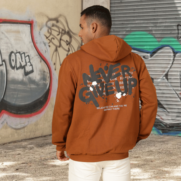 Buy Rigo Men Brown Fleece Oversized Printed Sweatshirt on EMI
