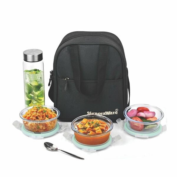 Buy SignoraWare Social Glass Lunch Box (Big)Glass Bot-Clear on EMI