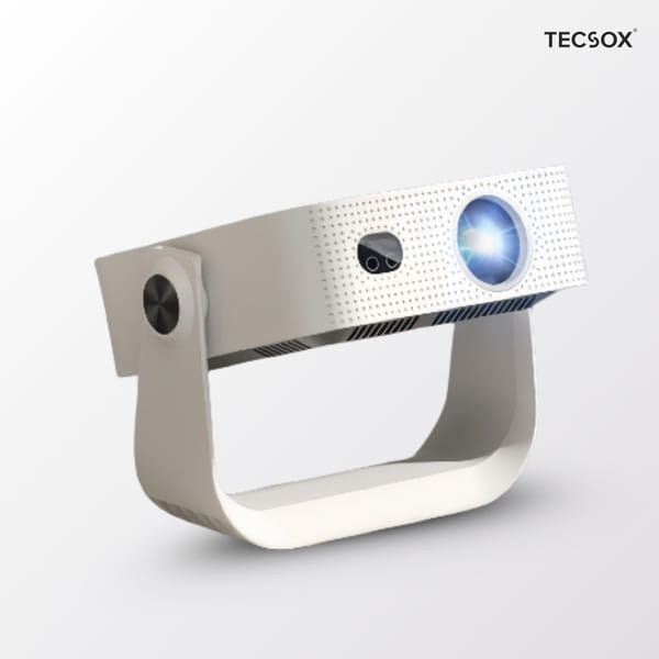 Buy TecSox Aura Smart Projector — 4K Decoding, Native HD 1080p, Built-in Android 12 OS (Compact & Portable) on EMI