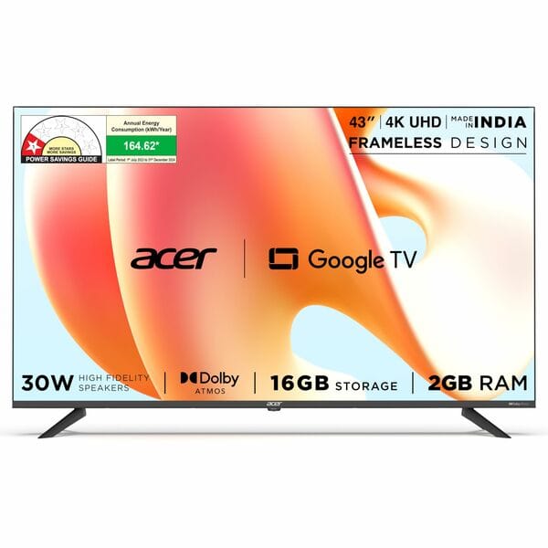 Buy acer 109 cm (43 inches) G Plus Series 4K Ultra HD LED Smart Google TV AR43UDGGR2851AD on EMI