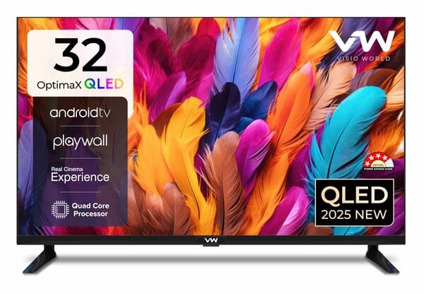 Buy VW (Visio World 80 cm (32 inches) Playwall Frameless Series HD Ready Android Smart LED TV VW3251 (Black) on EMI