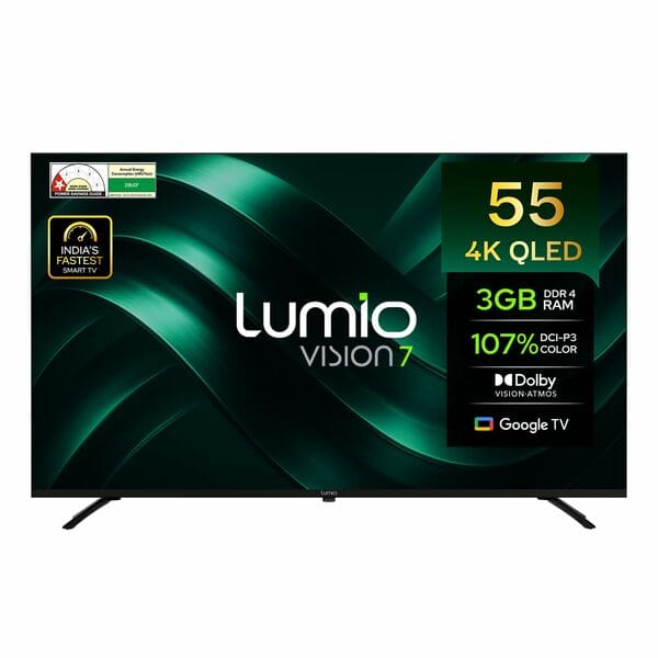 Buy Lumio Vision 7 139 cm (55 inches) 4K Ultra-HD Smart QLED Google TV FTW3-ADSG on EMI