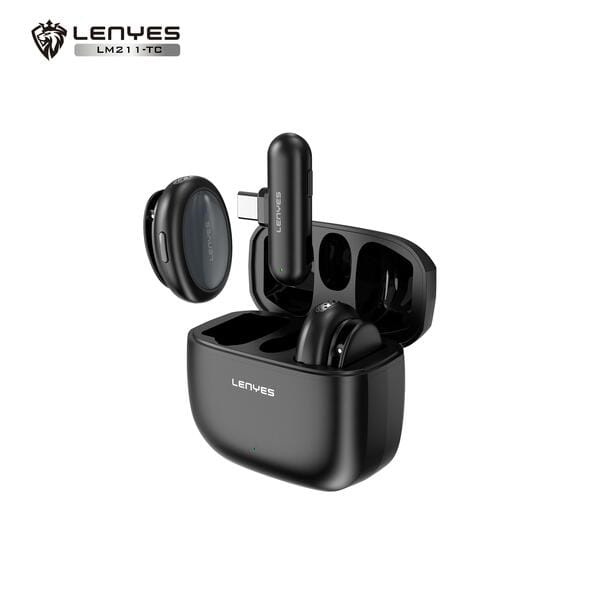 Buy Lenyes LM211 (TYPE C) AI SMART Wireless Microphone, Mini Lavalier Mic with Noise Cancelling Compatibale with Android/Type-C iPhone15/16, Laptop for YouTube Speaking Podcast Facebook Vlogging Video Recording on EMI