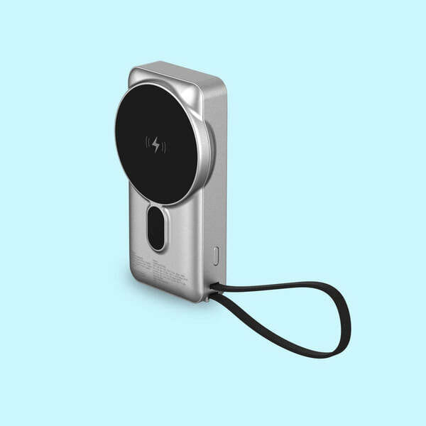 Buy Stuffcool Nemo 10000mAh Compact Magnetic Wireless Charging Power Bank up to 15W for iPhone 20W Built-in Type-C Cable 22.5W USB-A Fast Charging Digital Display BIS CE RoHS Made in India (Silver) on EMI