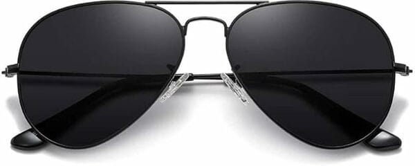 Buy Shree Ashtavinayak Round Metal Frame Stylish Retro Shade Goggles Polarized And 100% Uv Protected Unisex Sunglasses For Men's And Women's Ull Rim Aviator Branded Latest And Stylish Sunglasses, Black (Black) on EMI