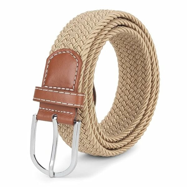 Buy Shree Ashtavinayak Nylon Fabric Belt for Mens & Womens | Formal/Casual (Beige) on EMI