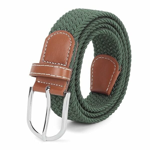 Buy Shree Ashtavinayak Nylon Fabric Belt for Mens & Womens | Formal/Casual (Green) on EMI