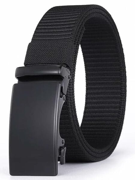 Buy Shree Ashtavinayak Nylon Fabric Belt for Men | Formal/Casual | Can be fits on upto 40 inches Waist size (Black) on EMI