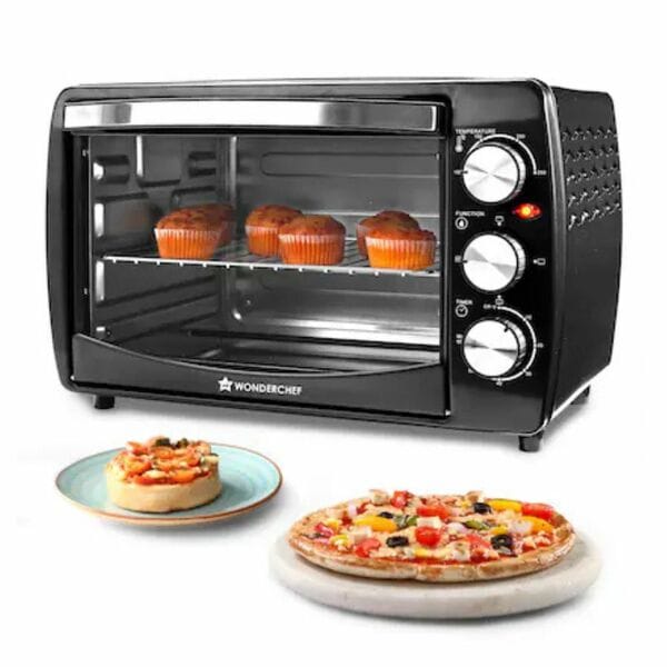 Buy Wonderchef 19 Litre OTG Oven Toaster Griller | Curved Black Design | Ideal for Baking, Grilling & Toasting on EMI