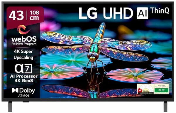 LG 108 cm 43 Inch Ultra HD 4K LED Smart webOS TV (43UA831C)