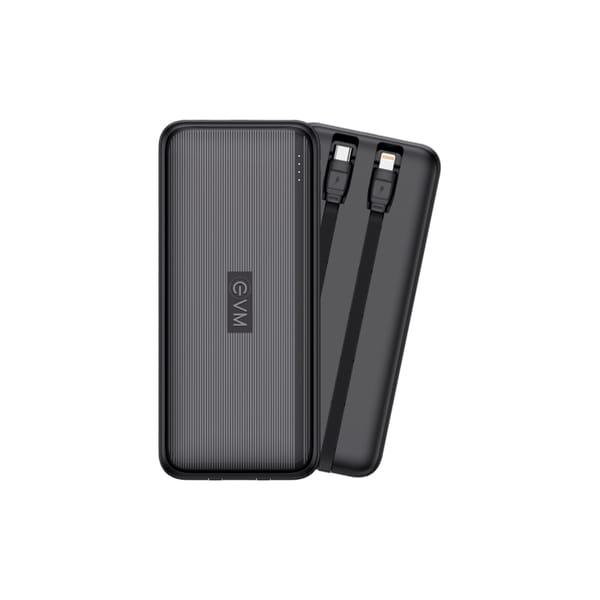 Buy EVM P0501 EnConnect 10000mAh USB, Type-C, Lightning Output Powerbank| Type-C PD | Built-in I/O Cables | LED Indicator | Made in India (Black)- 2 Years Warranty on EMI