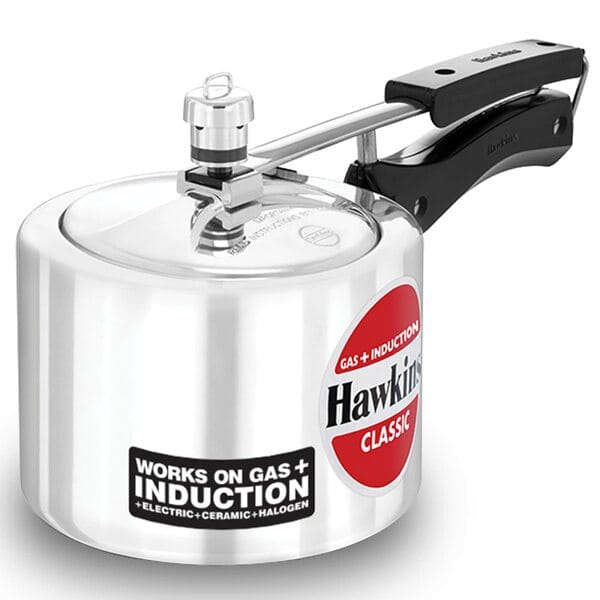 Buy Hawkins Classic 2 Litre Aluminium Pressure Cooker (ICL2T) | Tall Inner Lid Cooker | Induction Compatible | Silver on EMI
