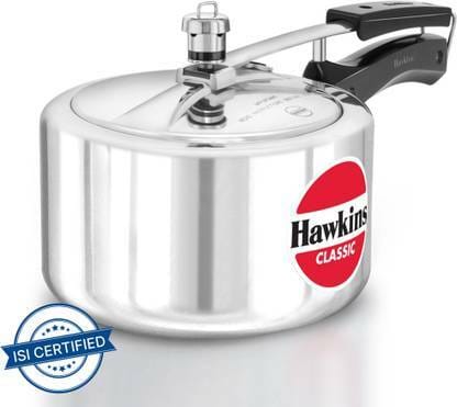 Buy Hawkins Classic (Wide) 3L Pressure Cooker CL3W | Aluminium Inner Lid Cooker | Induction & Gas Compatible on EMI