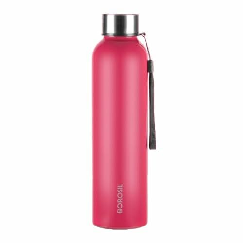 Buy Borosil Laguna 1000 ml Stainless Steel Water Bottle | Leak-Proof | Assorted Colours on EMI