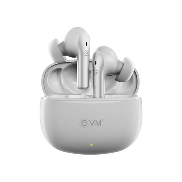 Buy EVM ENZEST C Wireless Earbuds | Scratch-Resistant Material | 13mm Drivers | Bluetooth 5.3 | 8H Playtime | Type-C Fast Charging | Touch Controls | 100H Stand By | Lightweight Design (White) on EMI