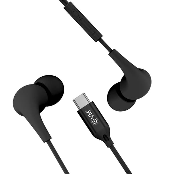 Buy EVM EVM-HF-01 Wired Earphone with Type-C Jack, HD Microphone and Tangle-free Cable Wired (Black, In the Ear) on EMI