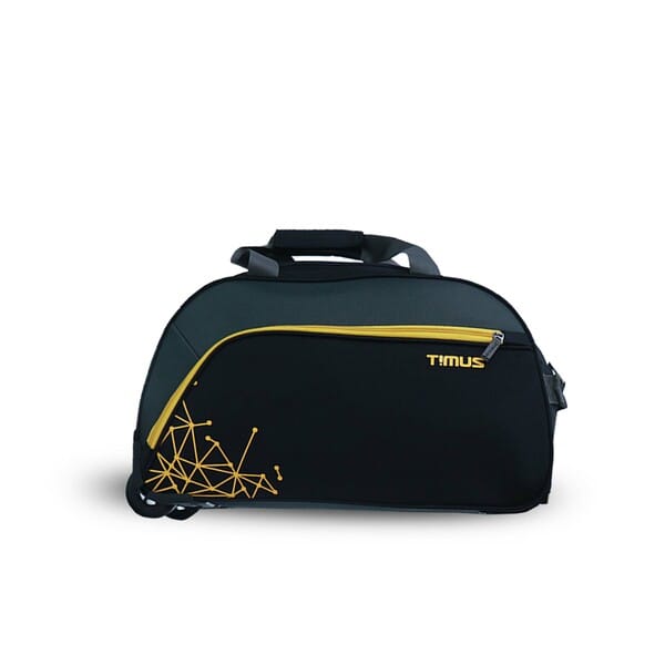 Buy Timus Dynamite 55 cm Wheeled Cabin Duffle for Men & Women | Water-Resistant & Durable Polyester Trolley Bag  (Black) on EMI