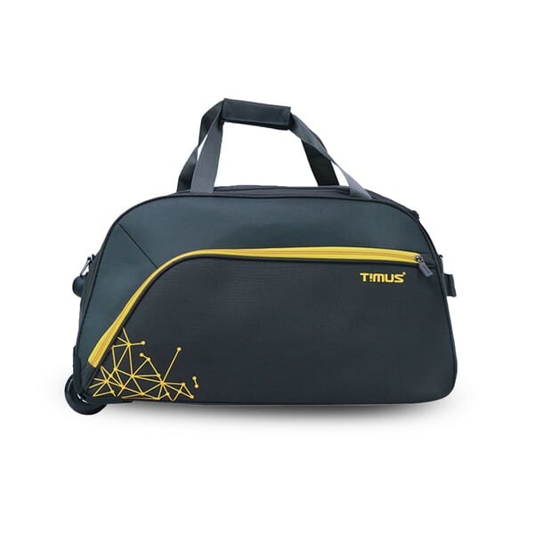 Buy Timus Dynamite 65 cm Wheeled Check-in Duffle for Men & Women | Water-Resistant & Durable Polyester Trolley Bag  (Grey) on EMI