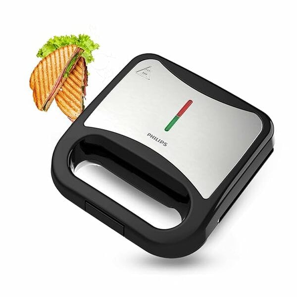 Buy Philips HD3010/80 IN SANDWICH MAKER- GRILL XL size | Black with Metallic Finish | Non Stick Plate | UHD Technology | Easy Locking on EMI