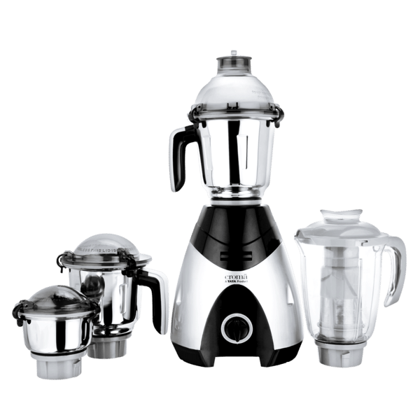 Buy Croma 750 Watt 4 Jars Mixer Grinder (20000 RPM, Inbuilt Overload Protection, Black & Silver) – A Tata Product on EMI