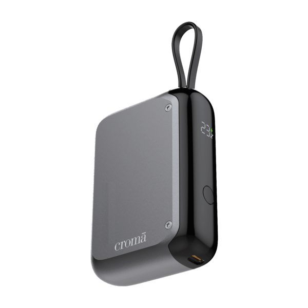 Buy Croma 10000 mAh 30W Fast Charging Power Bank (1 Type C Port, Multiple Security Protection, Black) – A Tata Product on EMI