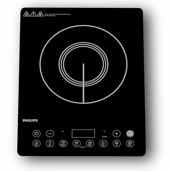 Buy Philips HD4995/00 2100W Induction Cooktop With Soft Touch Panel | 11 Preset Menus | 3Yrs Warranty On Coil, black and blue on EMI