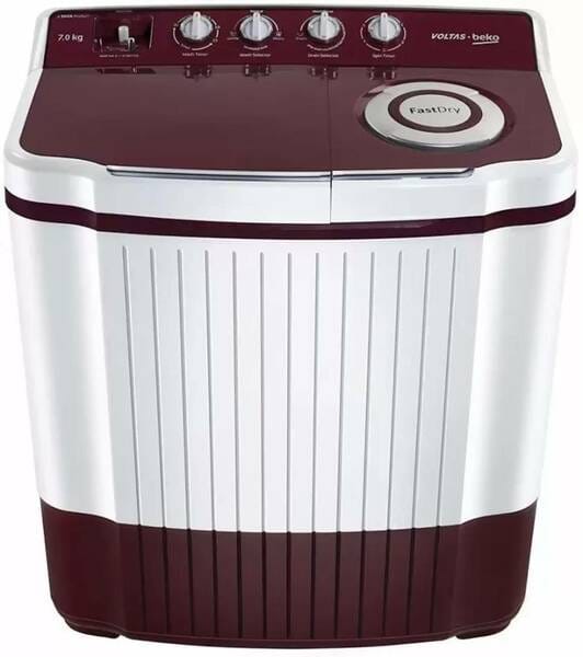 Buy Voltas Beko 7 Kg Semi Automatic Top Load Washing Machine | Powerful Wash, Energy Efficient | White on EMI