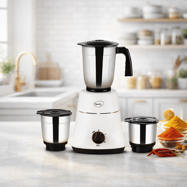 Buy Pigeon Swifty 550W Mixer Grinder (3 Jars) | Heavy-Duty 21000 RPM Motor, Stainless Steel Blades, Overload Protection | 2-Year Warranty on EMI