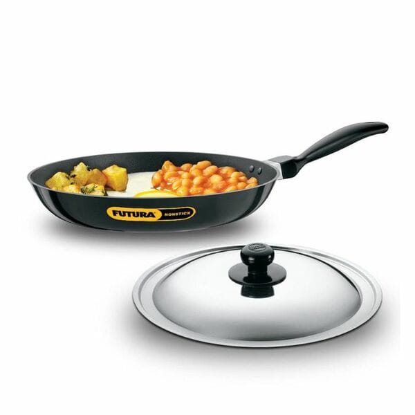Buy HAWKINS Nonstick Frying Pan 28 cm with Stainless Steel Lid | 3.25 mm Thick Durable Cookware on EMI