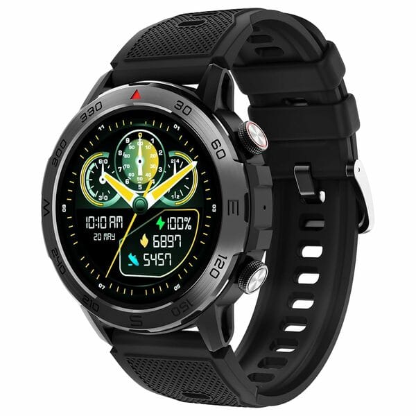 Buy beatXP Duke Rugged 1.43” Round Super AMOLED Bluetooth Calling Smart Watch, Functional Crown, 466 * 466px, 60Hz Refresh Rate, AI Voice Assistance, 100+ Sports Modes, 24/7 Health Monitoring (Black) on EMI