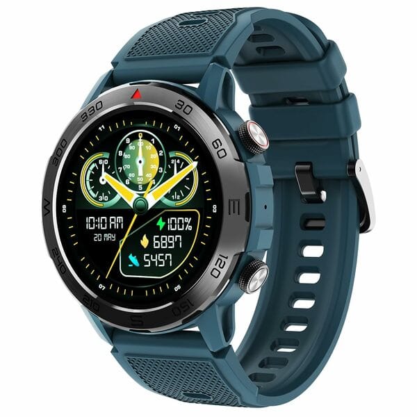 Buy beatXP Duke Rugged 1.43” Round Super AMOLED Bluetooth Calling Smart Watch, Functional Crown, 466 * 466px, 60Hz Refresh Rate, AI Voice Assistance, 100+ Sports Modes, 24/7 Health Monitoring (Blue) on EMI