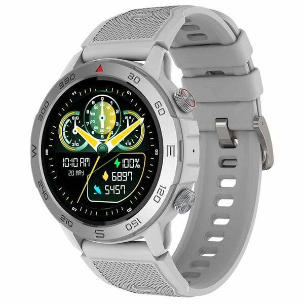 Buy beatXP Duke Rugged 1.43” Round Super AMOLED Bluetooth Calling Smart Watch, Functional Crown, 466 * 466px, 60Hz Refresh Rate, AI Voice Assistance, 100+ Sports Modes, 24/7 Health Monitoring (Silver) on EMI