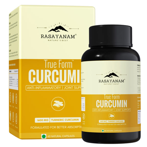 Buy Rasayanam Curcumin 1600mg | 95% Curcuminoids, Nano Turmeric & Piperine | Joint Support | Pack of 1 on EMI