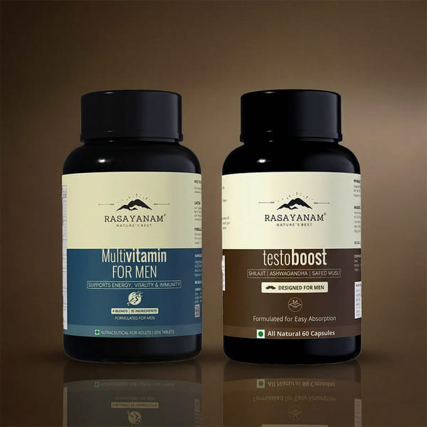 Buy Rasayanam Multivitamin for Men and Testoboost Combo for 360° Wellness & Stamina on EMI