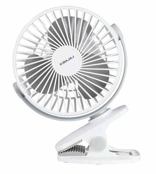 Buy Bajaj Pygmy Mini Fan 110MM | USB Charging | Multi-Clip Function | Rechargeable | 4-Hr Back-up | Silent Operation | Longer Battery Life | Energy Efficient on EMI