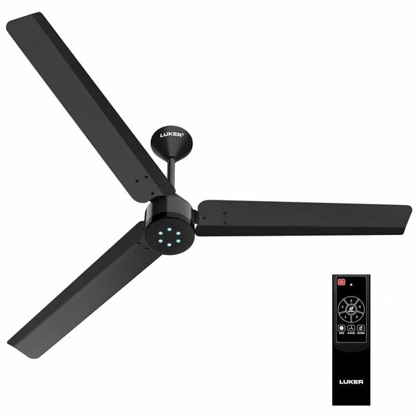 Buy Luker Size Zero Neo BLDC Ceiling Fan ( Remote Type ) 1200mm Black-Black-Black on EMI