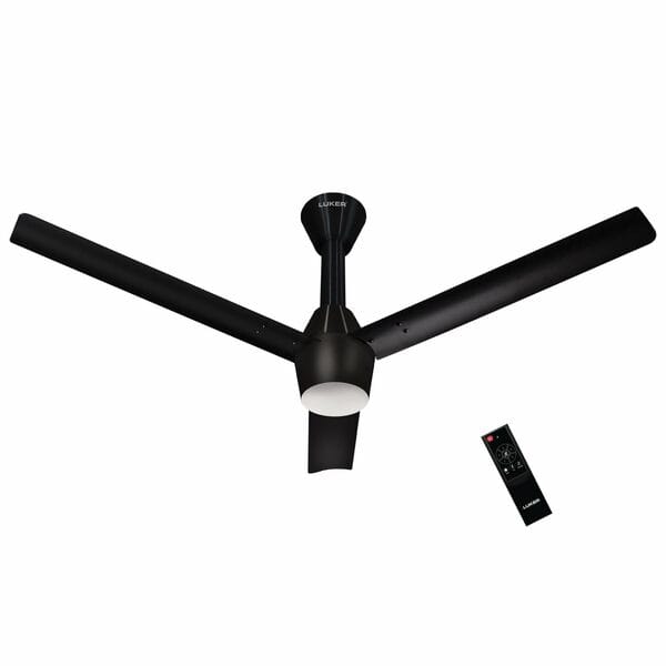 Buy LUKER JVLuker USA Radial Glow 1200mm BLDC Ceiling Fans with Remote, BEE 5 Star Rated Energy Efficient Ceiling Fan for Living Room, High Air Delivery, Black on EMI