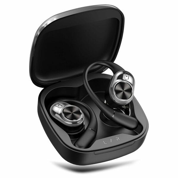 Buy truke Newly Launched Buds Infinity Open Ear Wireless Earbuds with 70Hours of Playtime, 16mm Titanium Speaker, Fast Charging OWS - Jet Black on EMI