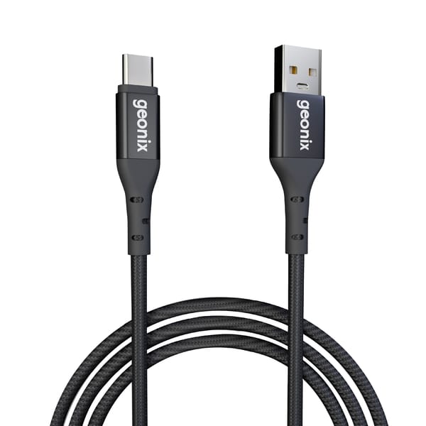 Buy Geonix eForce C03 3A Type-C Fast Charging Cable, 1.2m Braided USB-C Data & Charging for Android Smartphones, Tablets, Laptops – Quick Charge & High-Speed Sync (Black) on EMI