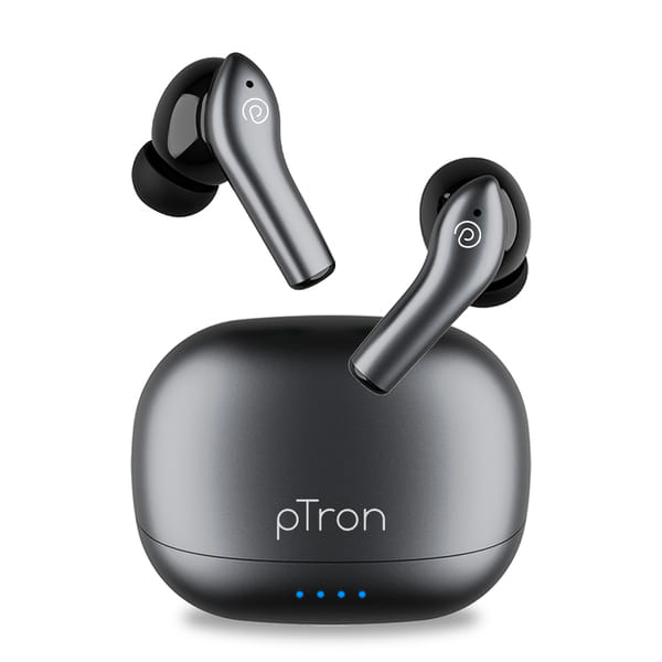 Buy pTron Basspods Encore In-Ear ENC TWS Earbuds w/Quad Mic & TruTalk, 50H Playtime, Immersive Sound, Bluetooth 5.3, Type-C Fast Charging, Voice Assist, Touch Controls & IPX4 (Grey) on EMI