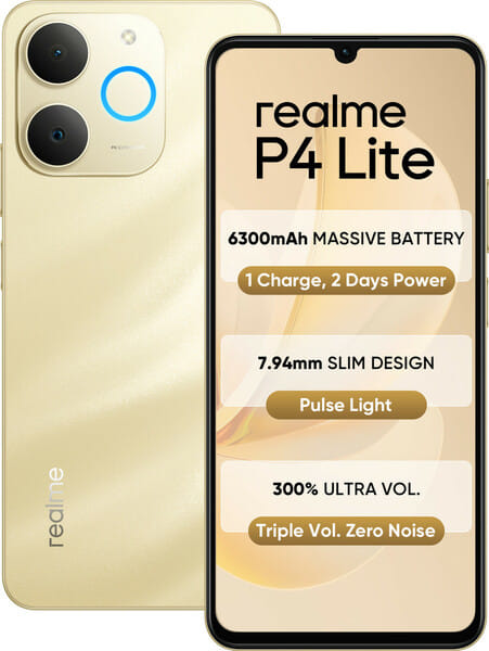 Buy Realme P4 Lite ( Beach Gold, 64 GB) (4 GB) on EMI
