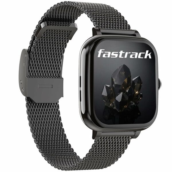Buy Fastrack Noir Rizz Women Smartwatch with 1.72" inch HD Display, Womens Health, Functional Crown, BT Calling, SpO2, Additional Silicone Strap (Black) on EMI