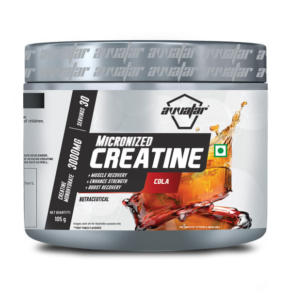 Buy Avvatar Creatine Monohydrate |Cola Flavour | 105gm | 30 Servings on EMI